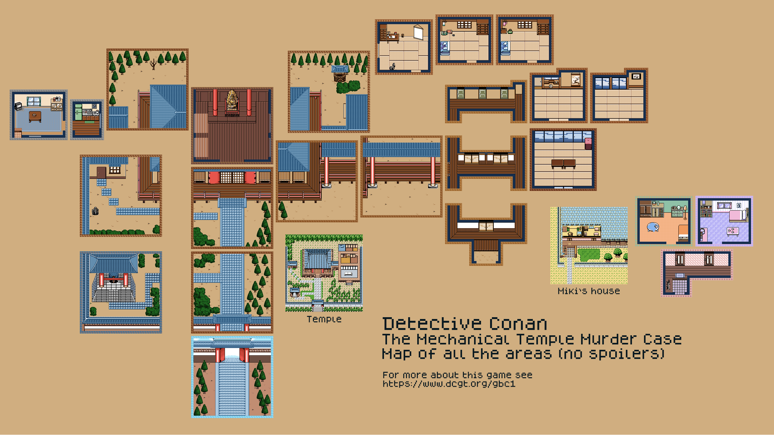 Map of Detective Conan: The Mechanical Temple Murder Case